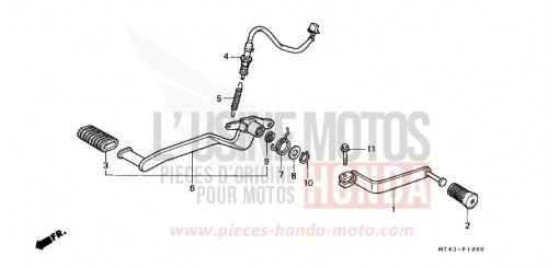 PEDALE (VFR750FL/FM/FN/FP) VFR750FN de 1992